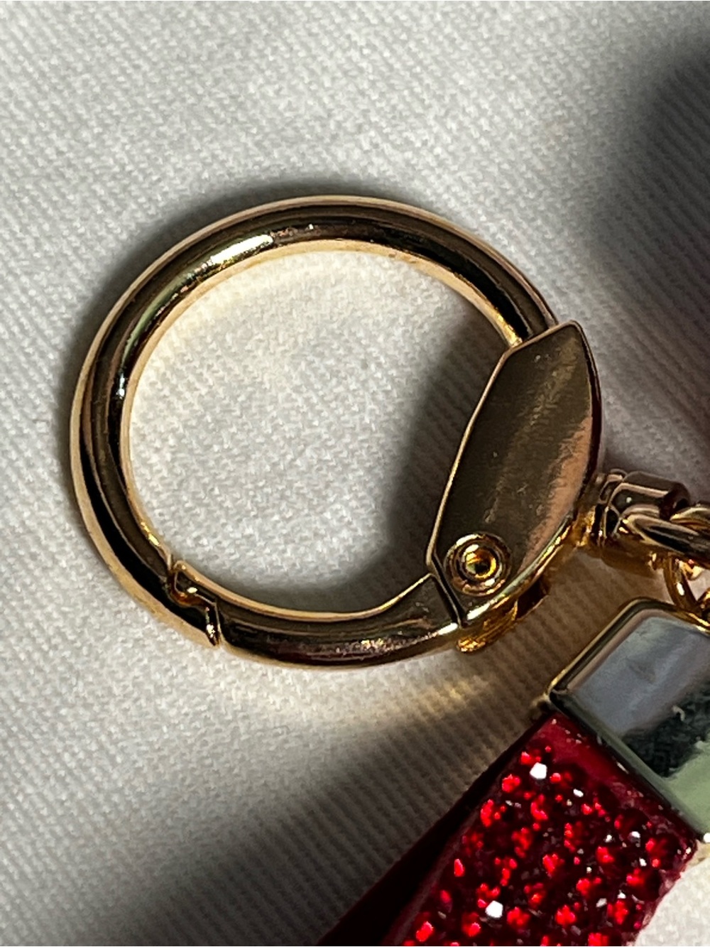 All Red Strawberry Rhinestone Keychain/Bag Charm - Picture 4 of 4